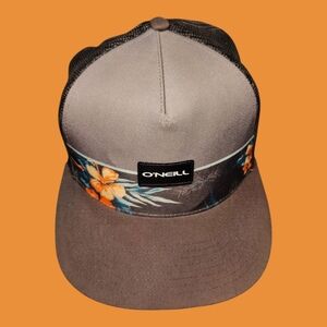 O'Neill Tan and Black Floral Cap
